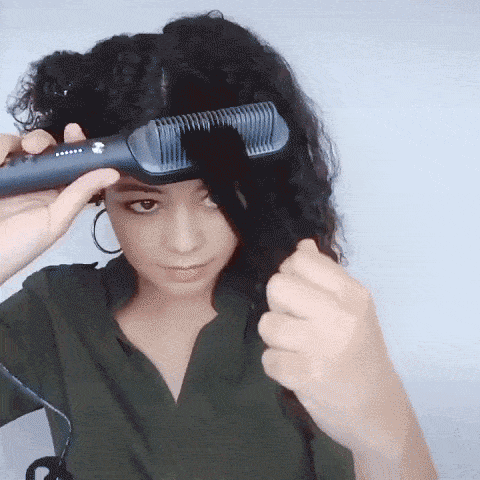 Professional Electric Hair Straightener Brush Heated Comb Straight
