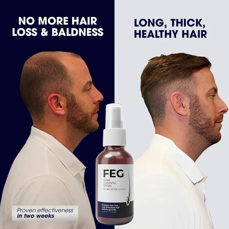 FEG Plus USA Hair Regrowth Spray – Targets Bald Spots, Boosts Thick Hair Growth | 50 ML
