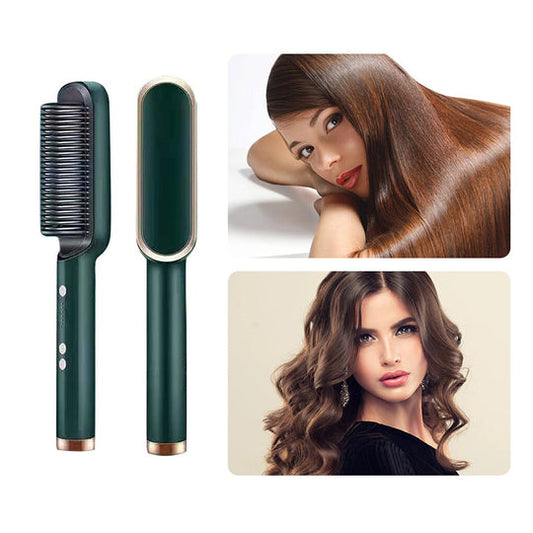 Professional Electric Hair Straightener Brush Heated Comb Straight